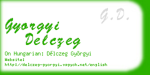 gyorgyi delczeg business card