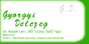 gyorgyi delczeg business card